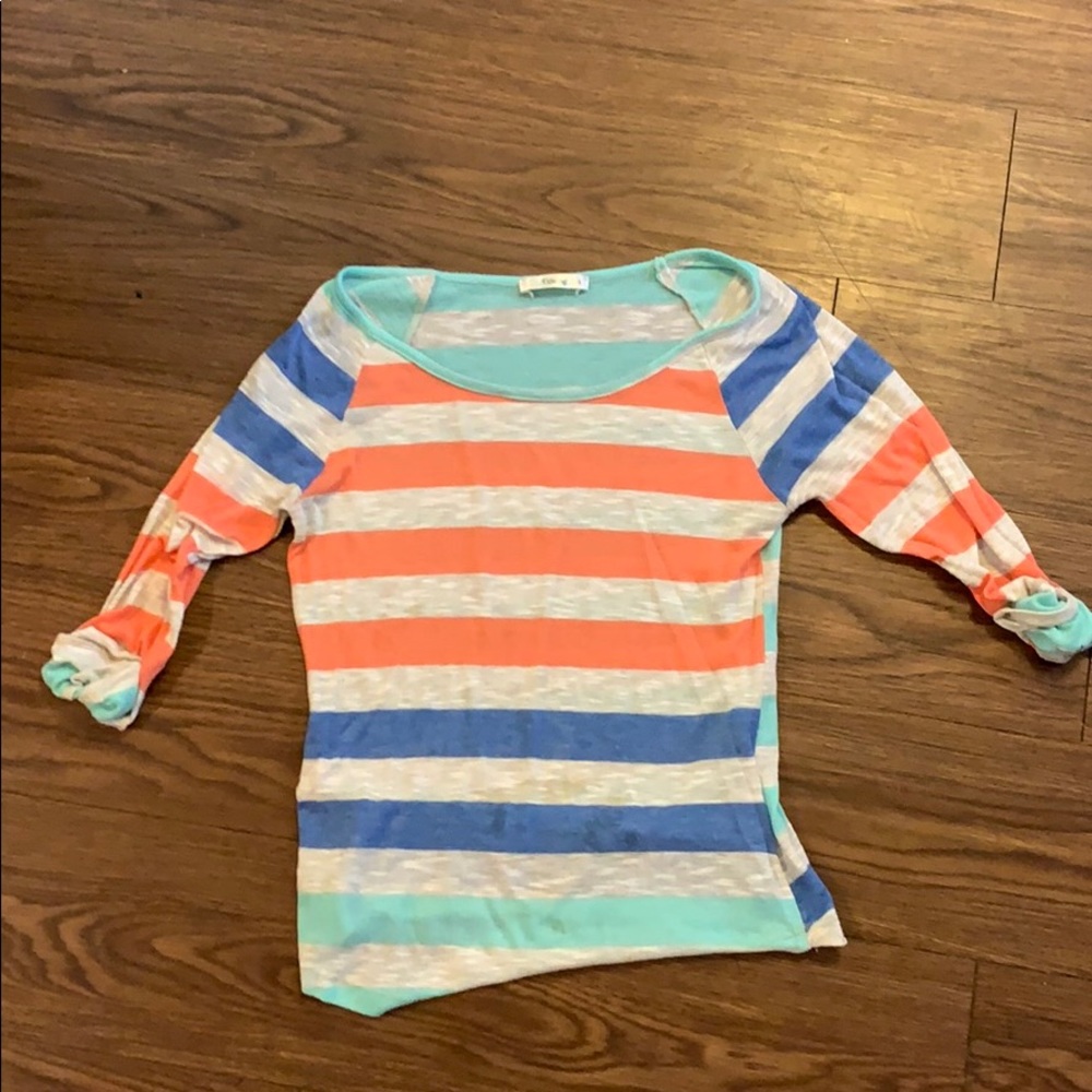 Half sleeve striped tee
